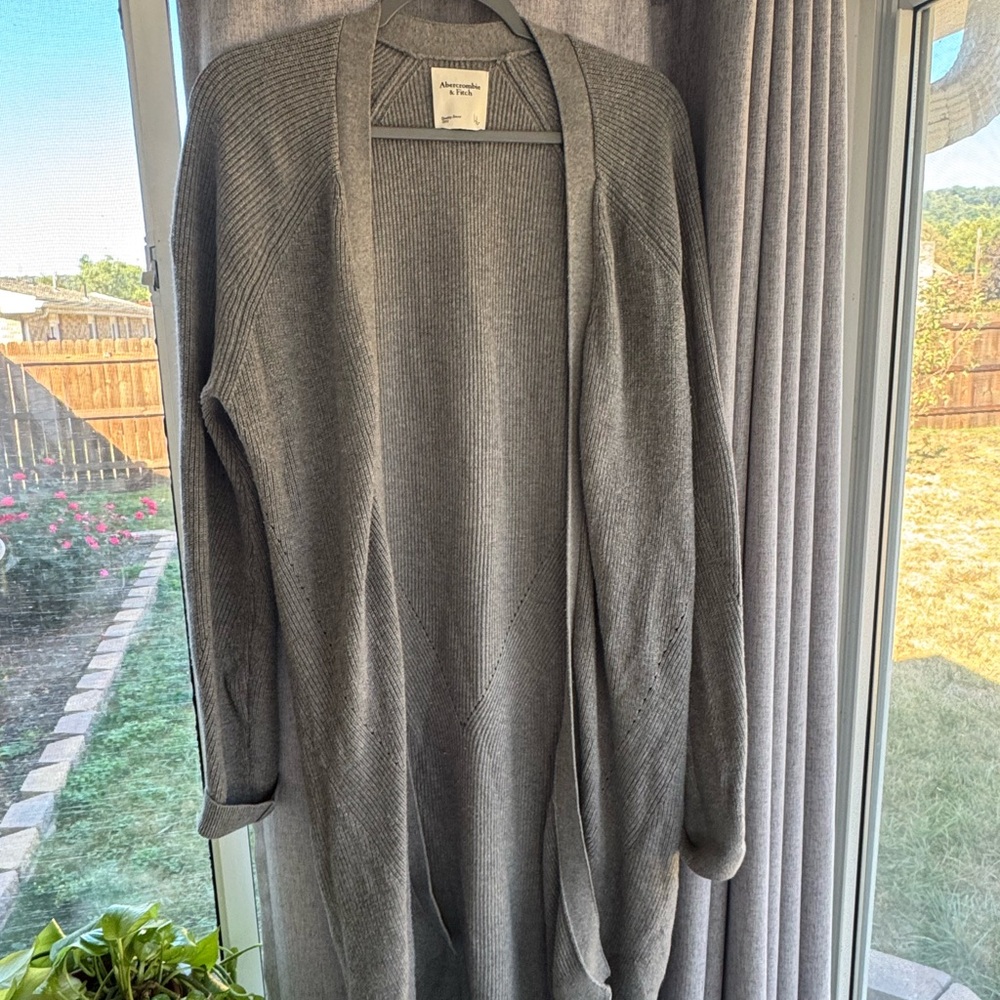 Abercrombie & Fitch Charcoal Duster Cardigan